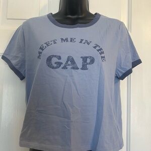 NWT GAP Light Blue Graphic T-Shirt